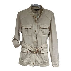 White House Black Market Beige Utility Jacket